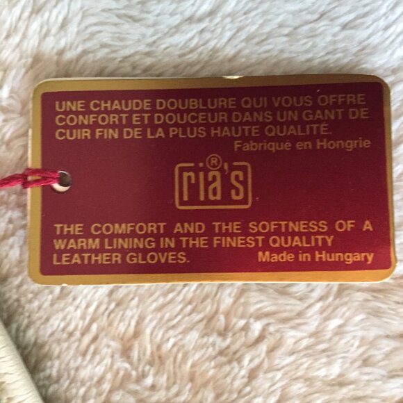 NWT White Leather gloves sz 6.5 - Picture 10 of 10